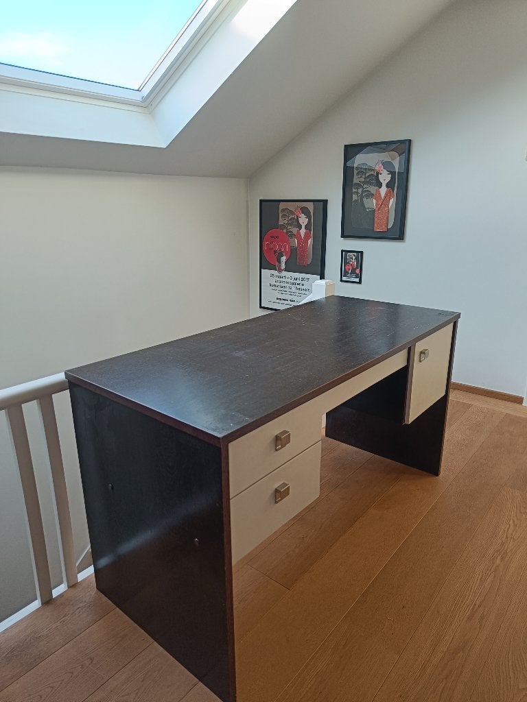 Bureau zwart hout, Ophalen, Gebruikt, Hout, 62 cm