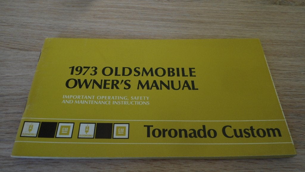 1973 Oldsmobile Toronado. First edition Owner's Manual., Enlèvement ou Envoi