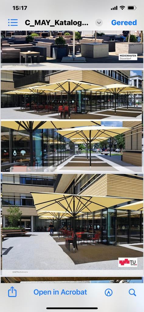 Voorraad parasols 400x400, Ophalen of Verzenden