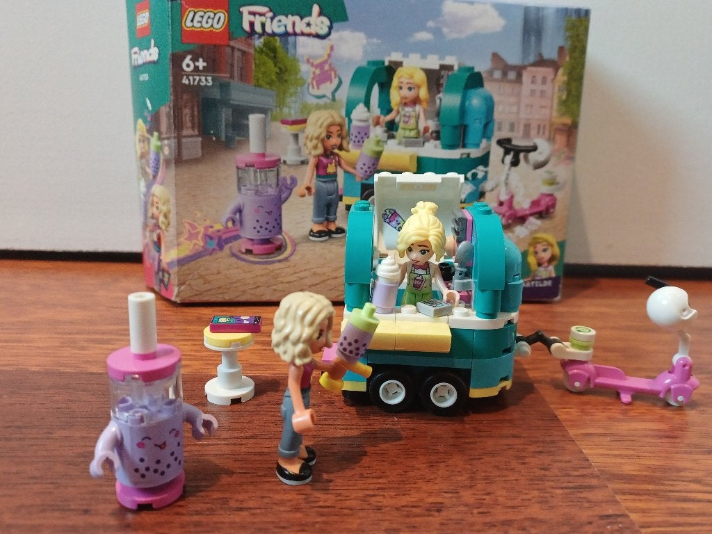 Lego Friends - Mobiele bubbelthee + Bakkersfoodtruck, Lego, Friends, Ophalen of Verzenden, Complete set