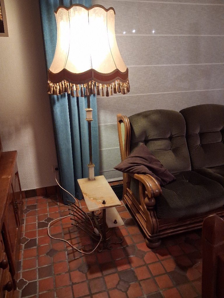 Staande lamp met krantenbak, Ophalen, Gebruikt, 150 tot 200 cm