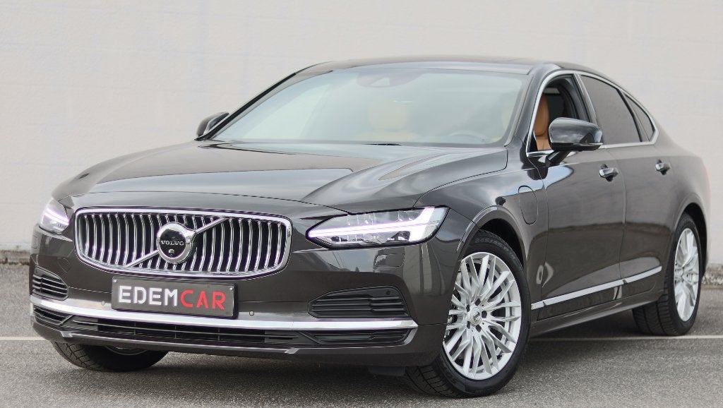 Volvo S90 T8 hybride rechargeable Inscription AWD 390 CV, Autos, Volvo, Cuir, Argent ou Gris, Entretenue par le concessionnaire
