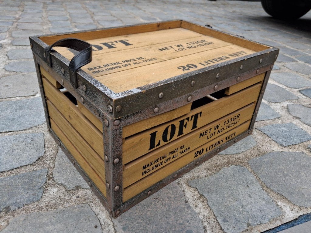 houten opbergbak, Huis en Inrichting, Ophalen, Zo goed als nieuw