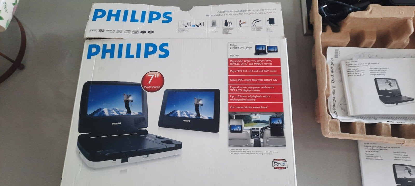 Draagbare DVD speler., Ophalen