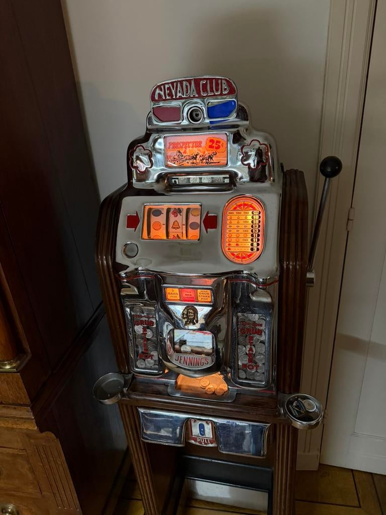 Jennings Prospector quarter. Origineel eenarmige bandiet, Verzamelen, Automaten | Gokkasten en Fruitautomaten, Ophalen, Zo goed als nieuw