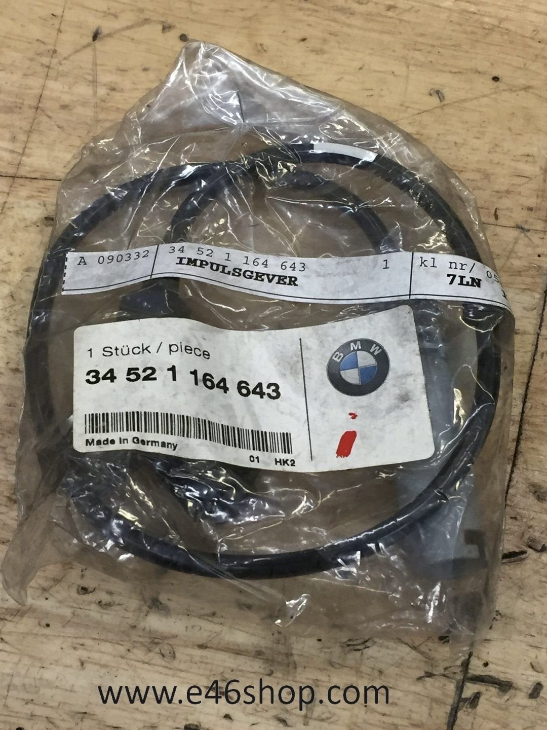 ABS SENSOR BMW E36 Z3 LINKS ACHTER OE 34521164643, Autos : Pièces & Accessoires, Neuf, -, -, Enlèvement ou Envoi