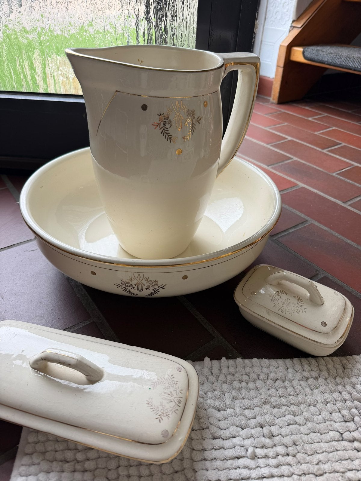 Bol de toilette vintage/antique avec carafe, Enlèvement