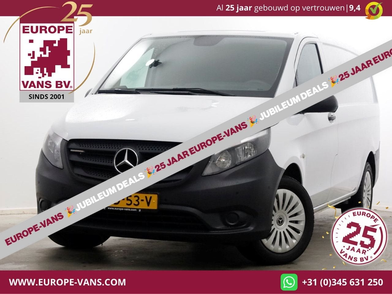 Mercedes-Benz Vito 114 CDI 136pk Lang 9G Automaat 4x4 4WD Na, Auto's, Automaat, Wit, Mercedes-Benz, Diesel