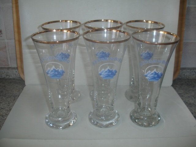 Bierglazen Bergenbier, brij. Zeeberg, Verzamelen, Biermerken, Zo goed als nieuw, Glas of Glazen, Overige merken, Ophalen of Verzenden