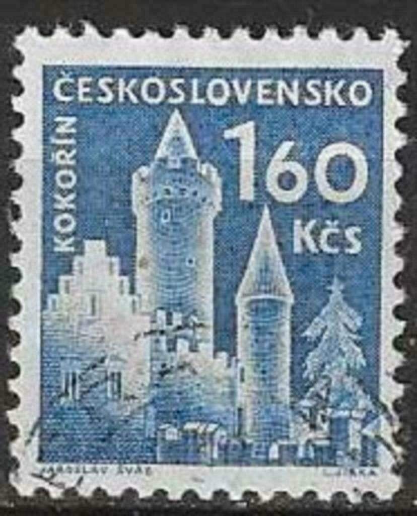 Tchécoslovaquie 1960 - Yvert 1075 - Châteaux - Kolorin (ST), Envoi, Affranchi