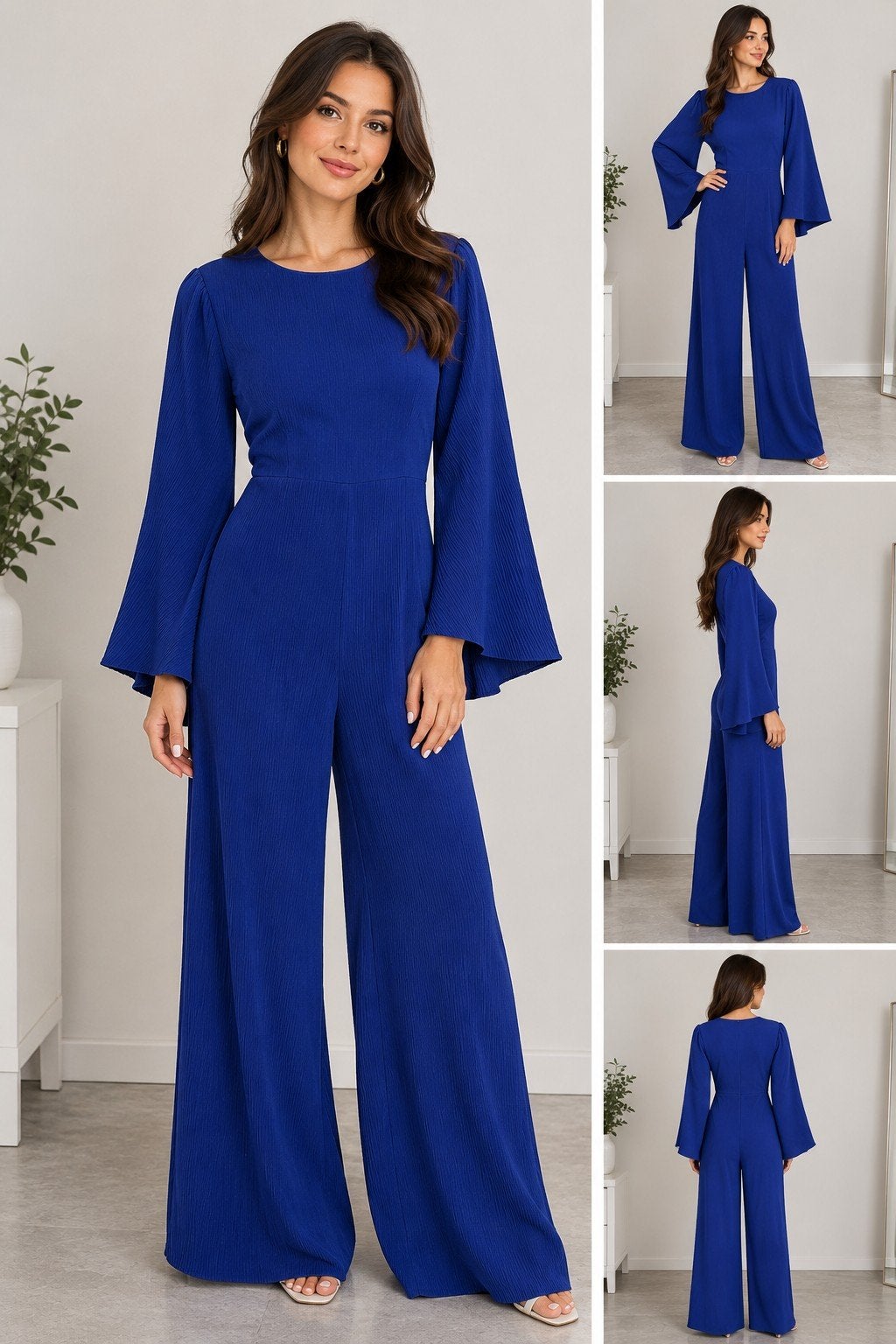koningsblauw jumpsuit maat M, Ophalen of Verzenden, Maat 38/40 (M)