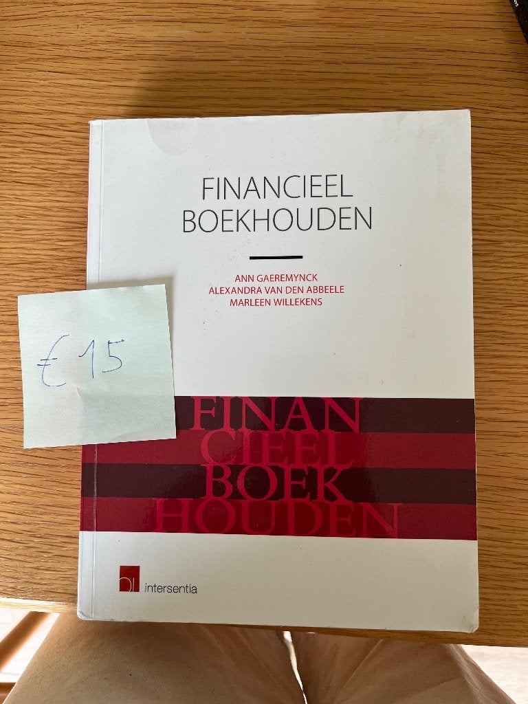 Financieel boekhouden, Boeken, Ophalen of Verzenden, Gelezen, Accountancy en Administratie, Gaeremynck, Van den Abbeele, Willekens