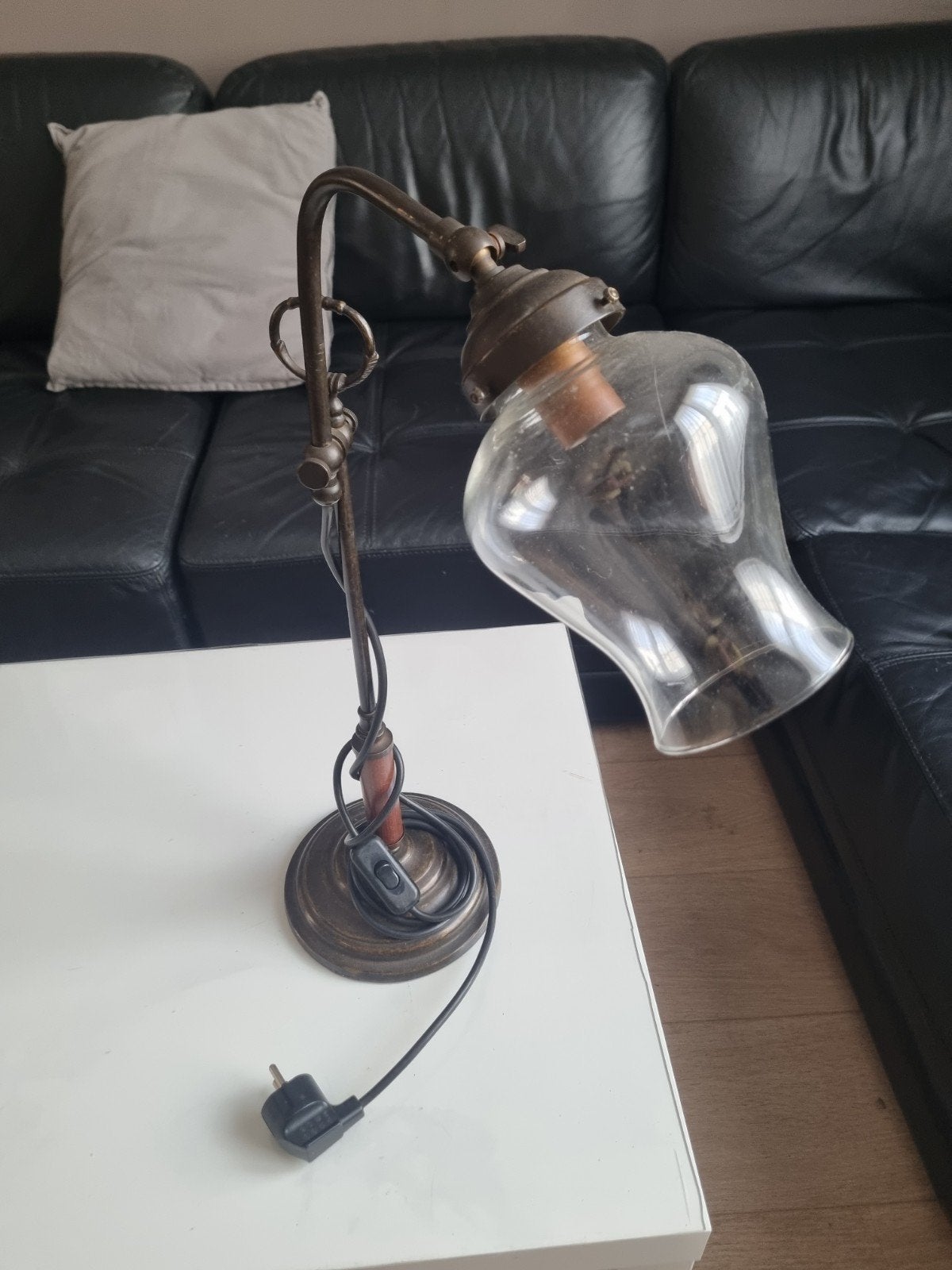 Ancienne lampe art déco, Verre, Art déco