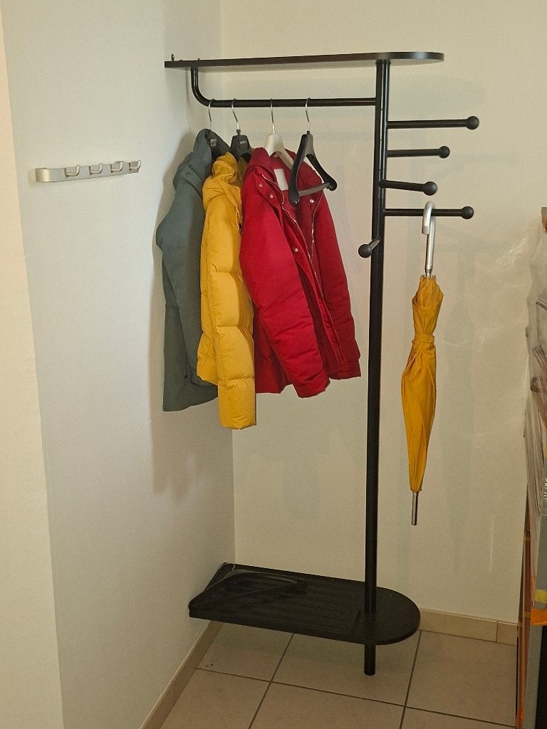 design kapstok vintage Ikea, zwart metaat, Ophalen, Overige typen, Zo goed als nieuw, Metaal