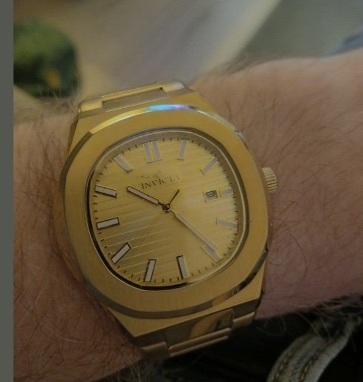 Heren horloge,s 4 stuks Invicta,Pladen,Hublot,Breitling, Staal, Breitling, Polshorloge, Overige materialen