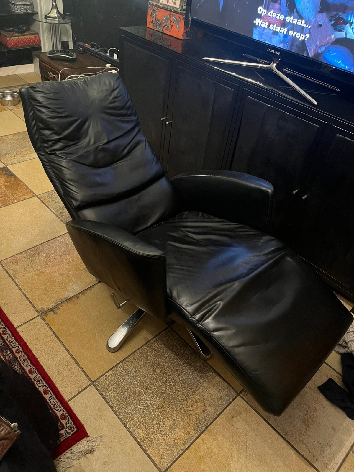 Relax zetel, Huis en Inrichting, Ophalen, Gebruikt, Design, Leer