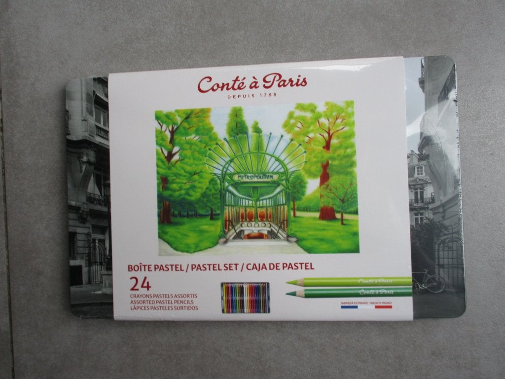 Conté à Paris pastelpotloden set 24 kleuren in metalen doos, Ophalen of Verzenden, Nieuw