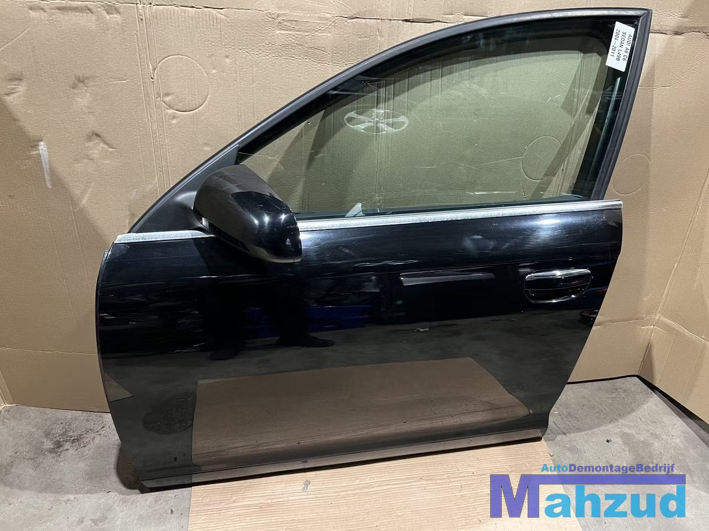 AUDI A6 C6 SEDAN zwart L49B Links voor deur portier 2004-201, Gebruikt, Deur, AUDI AG, Voor