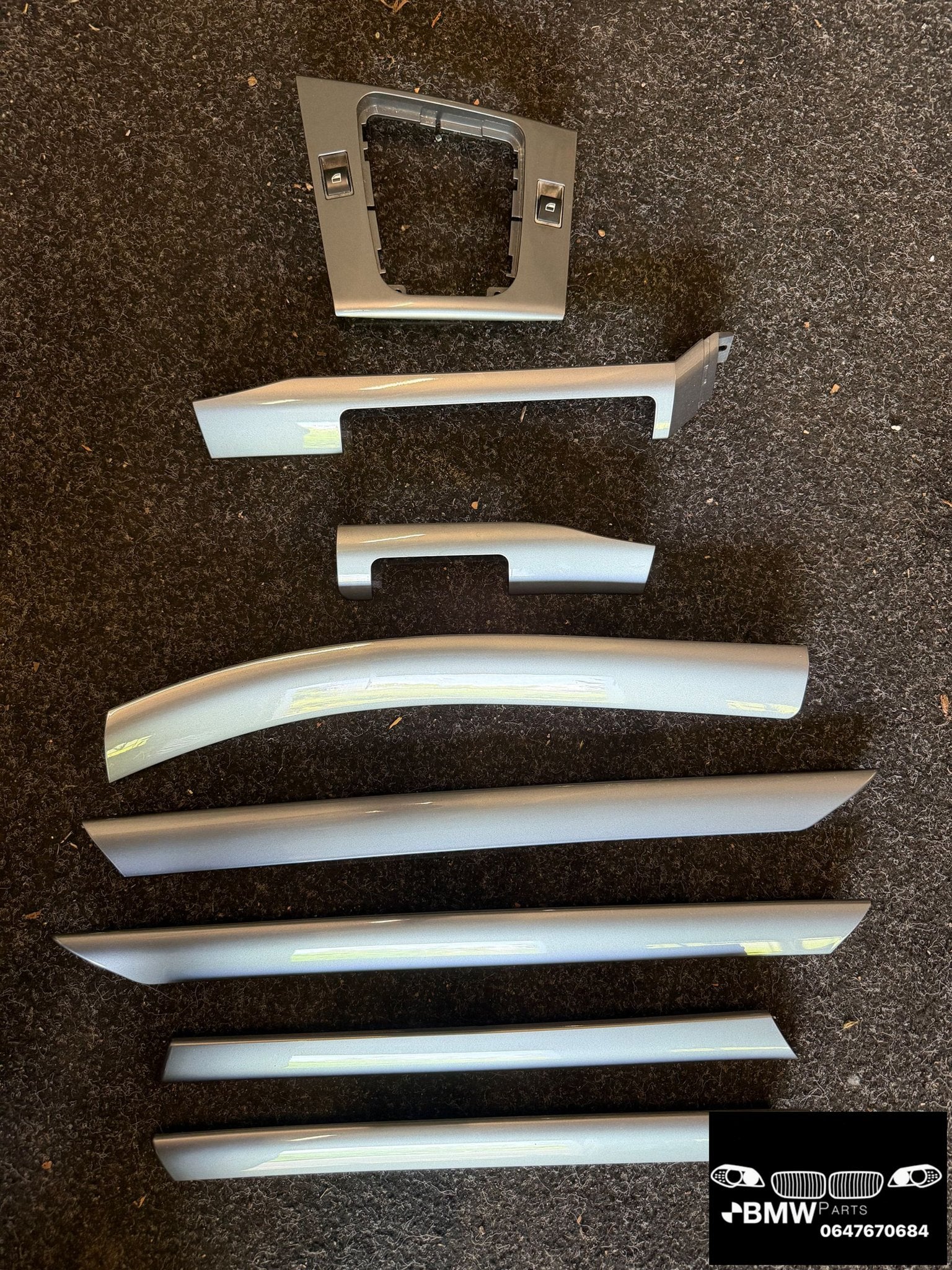 Set interieurlijsten hoogglans grijs BMW 3-serie E46 sedan t, Auto-onderdelen, Gebruikt, -, Ophalen of Verzenden, -