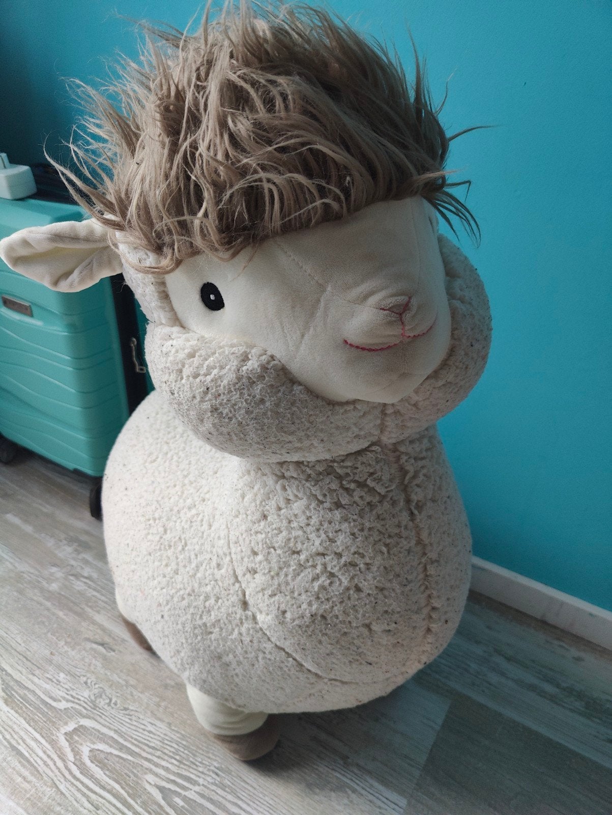 Alpaca knuffel grote staande, Ophalen
