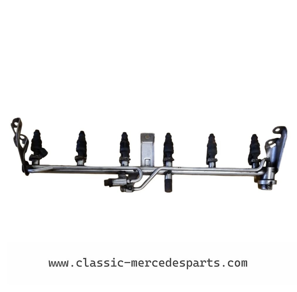 Injector rail met injectoren Mercedes m104, Auto-onderdelen, Gebruikt, -, -, Ophalen of Verzenden