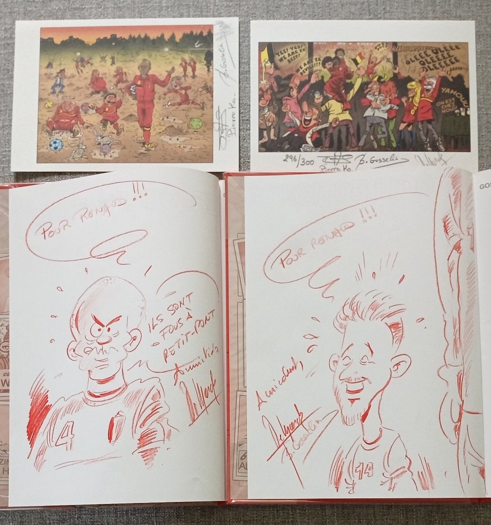 2 BD Diables Rouges du F.C. Petit-Pont 2 dédicaces EO, Plusieurs BD, Enlèvement ou Envoi, Neuf, De Marck Gosselin