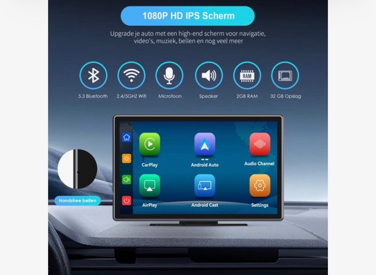 Apple carplay Scherm Strolox 9”, Autos : Divers, Enlèvement, Neuf