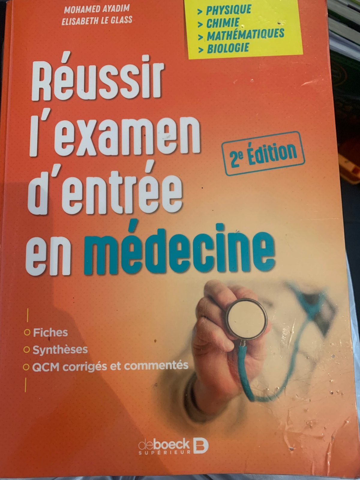 Reussie l’examen d’ebtrée en médecine, Livres, Enlèvement, Comme neuf, Enseignement supérieur