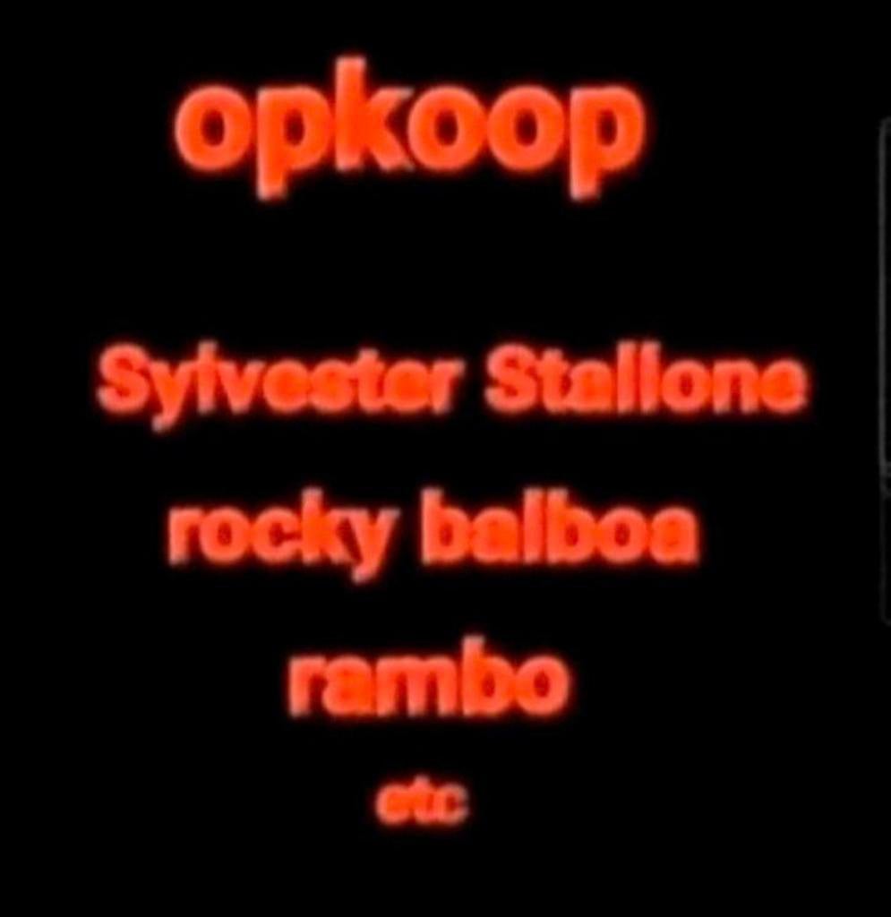 Sylvester stallone, rocky balboa, rambo, etc OPKOOP, Ophalen of Verzenden