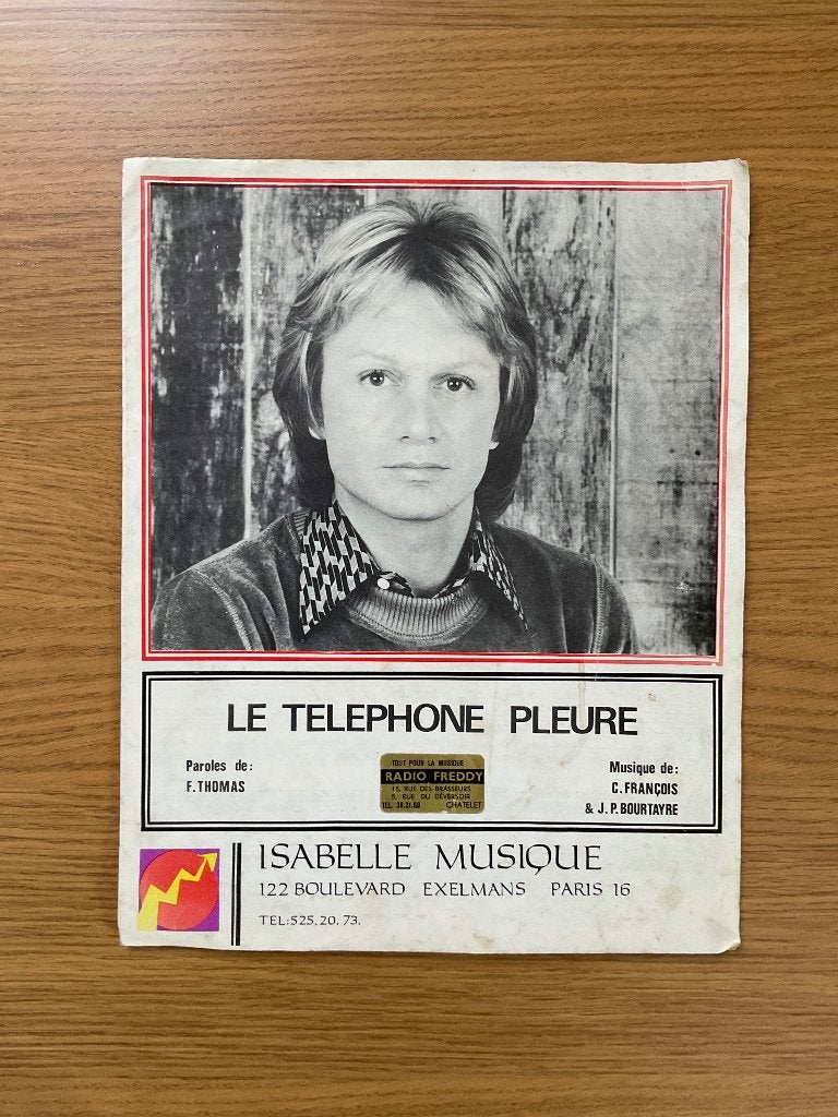 Claude François - Le téléphone pleure (partition), Livres, Claude François, Enlèvement, Utilisé, Autres sujets/thèmes
