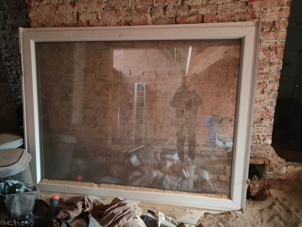 6 Witte PVC-ramen met dubbelglas, Doe-het-zelf en Bouw, Ophalen, Gevelraam of Ruit, Gebruikt, 120 tot 160 cm