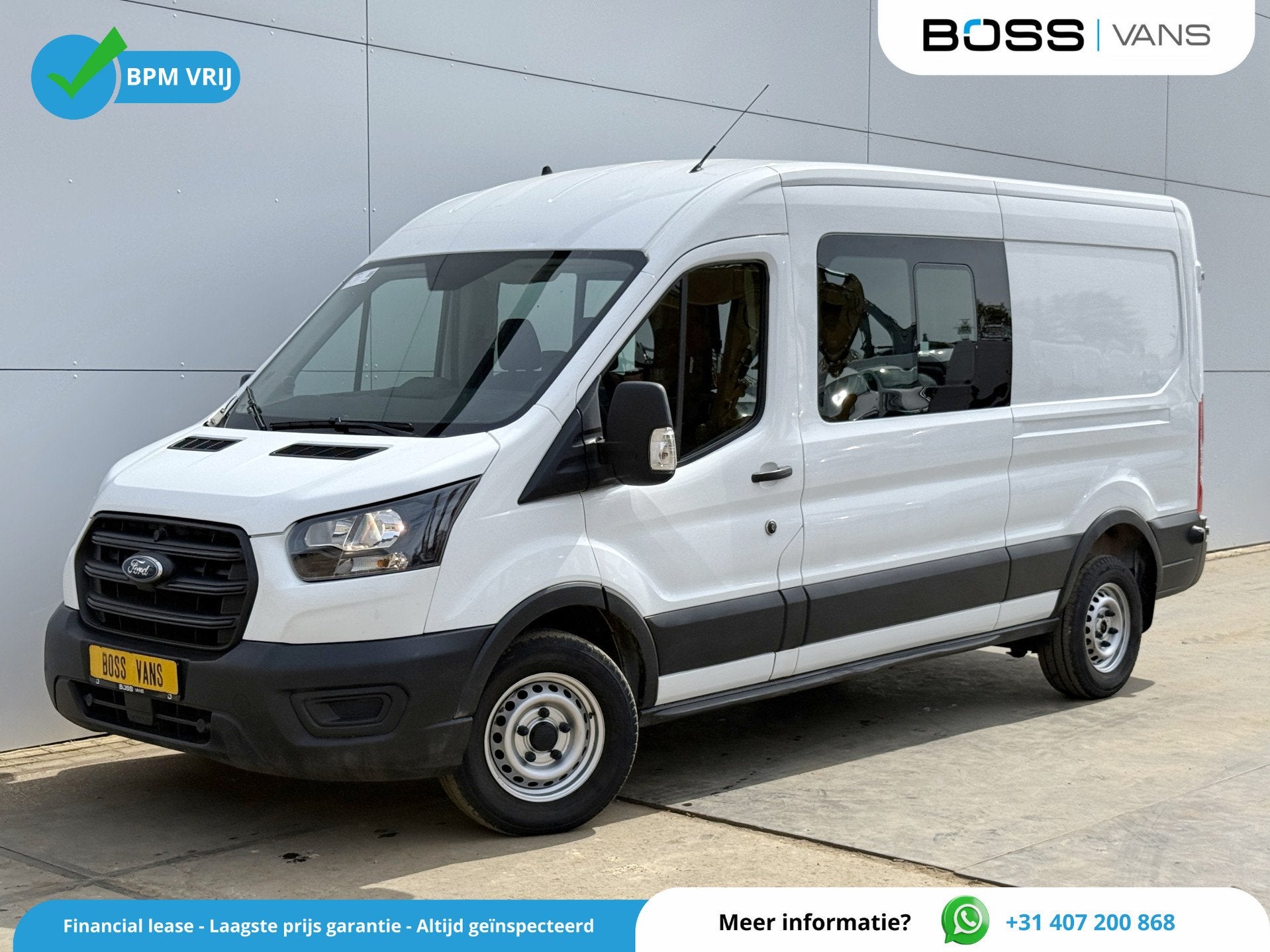 Ford Transit DC 2.0 TDCI L3H2 130PK 6-persoons Dubbele cabin, Autos, Electronic Stability Program (ESP), Achat, Entreprise, 2212 kg
