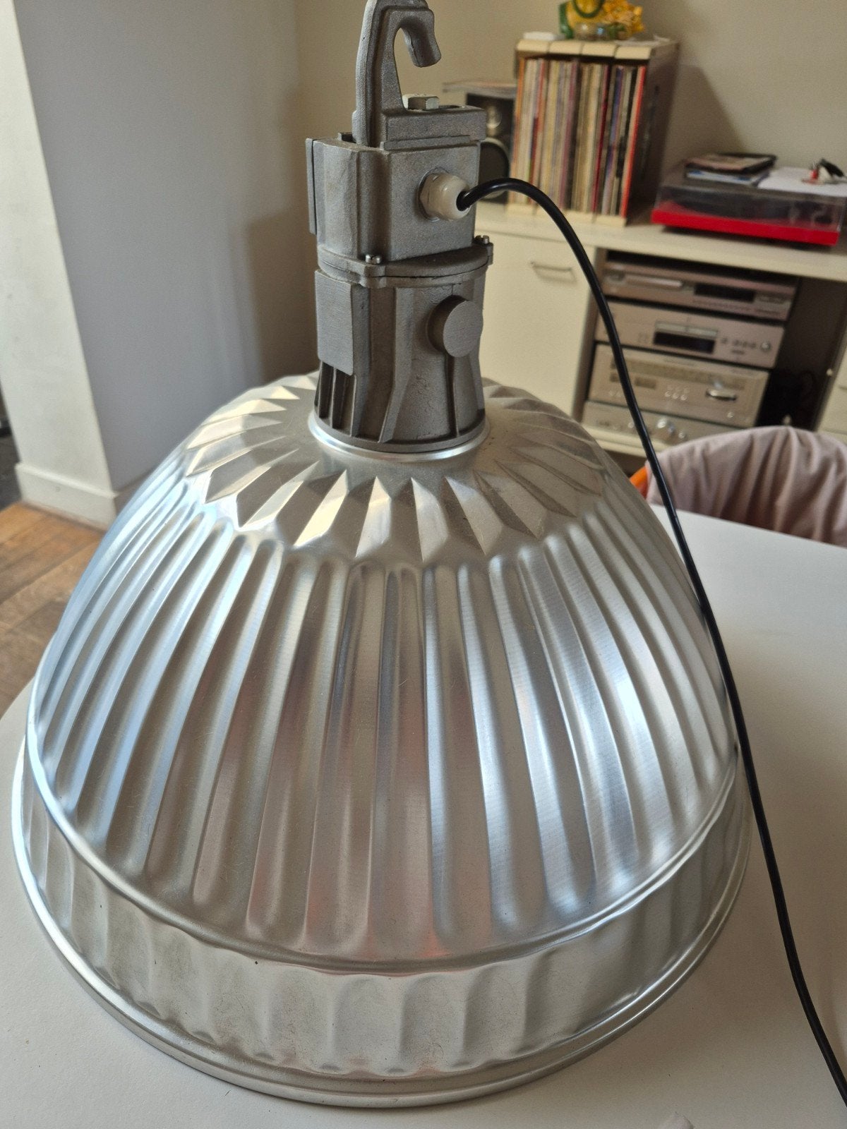 Vintage italiaanse plafond lamp van Fontana Arte jaren 90, Huis en Inrichting, Ophalen, Gebruikt, Overige materialen, Vintage industrieel Italiaans design