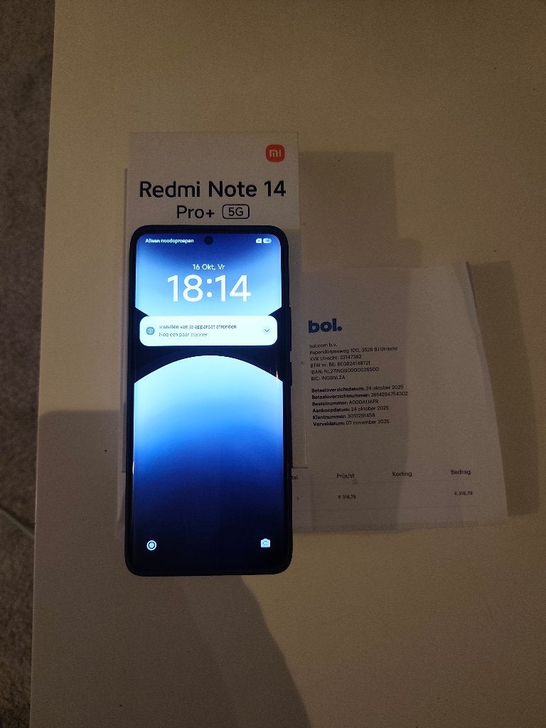 ​ Xiaomi Redmi Note 14 Pro+ (512GB / 12GB RAM), Overige modellen, Ophalen of Verzenden, Zo goed als nieuw, Zonder simlock