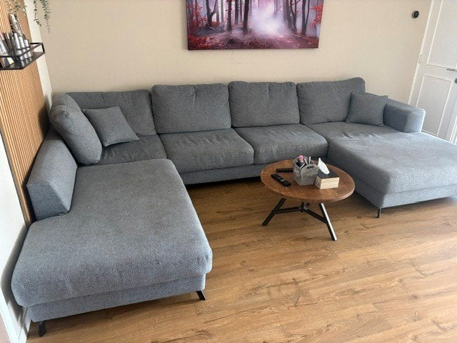 Grote Hoeksalon, Ophalen, Gebruikt, Stof, Hoekzetel met 2 ligbedden