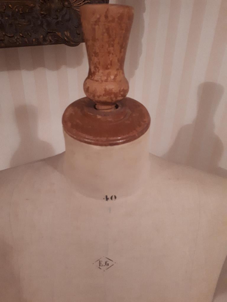 Antiek brocante paspop Buste Girard Paris, Antiek en Kunst, Ophalen