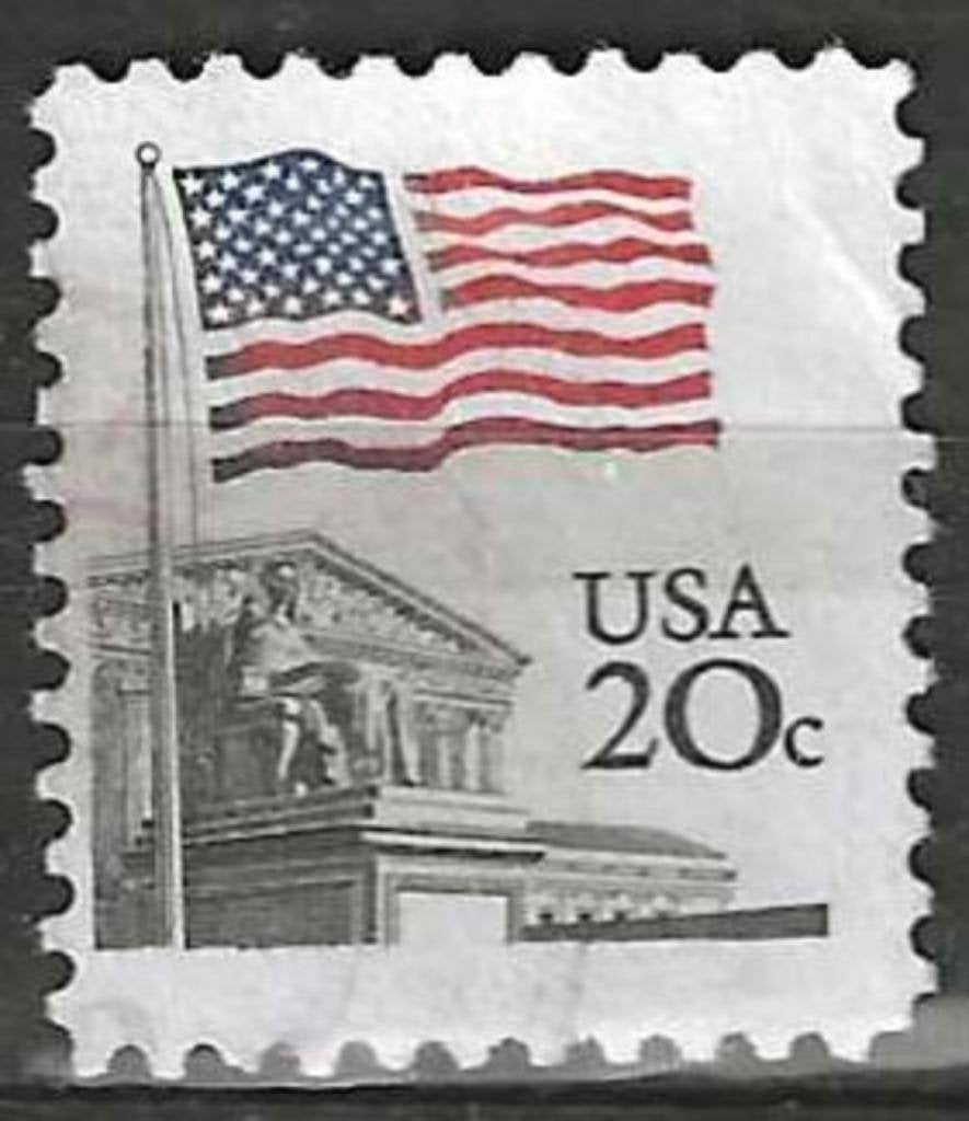 États-Unis 1981 - Yvert 1372 - Drapeau et Cour suprême (ST), Envoi, Affranchi