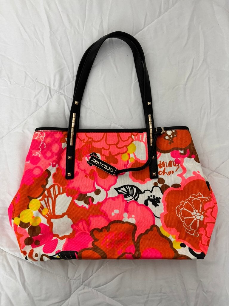 Jimmy Choo Floral Canvas Tote Shopper – Multicolor, Bijoux, Sacs & Beauté, Sacs | Sacs Femme, Comme neuf, Shopper, Autres couleurs