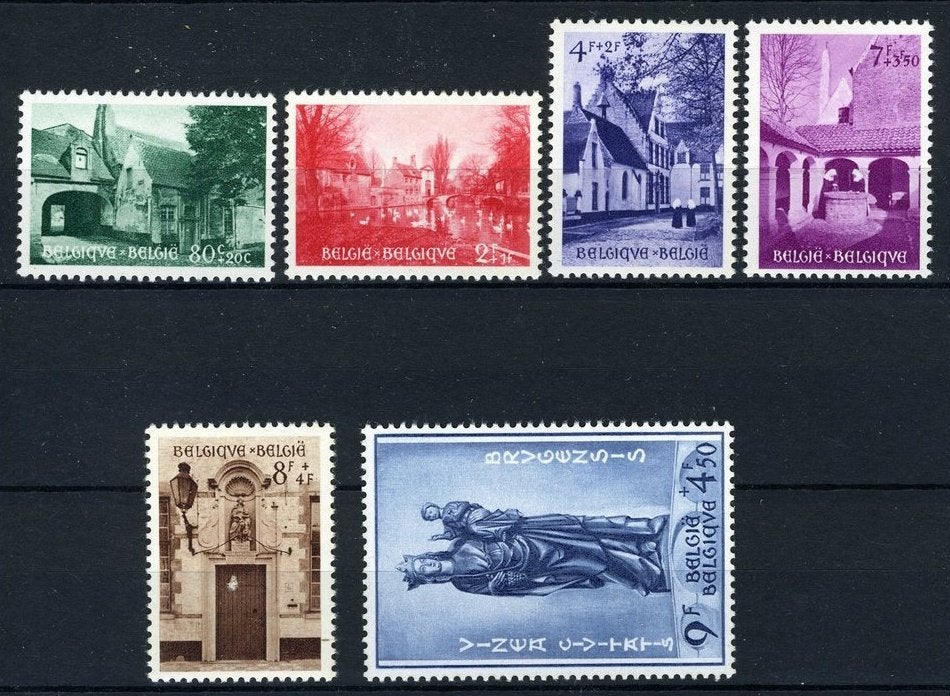 946/951 MNH 1954 - restauratie van het begijnhof van Brugge, Verzenden, Postfris, Postfris