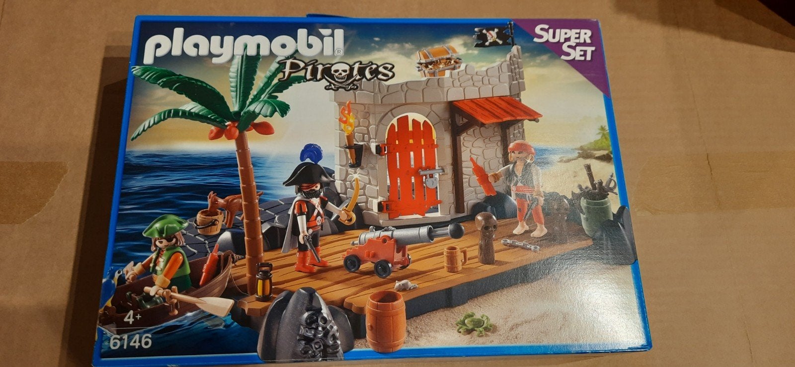 Playmobil Super Set Pirates 6146 - piratenfort, Pirates, Complete set, Ophalen of Verzenden, Zo goed als nieuw