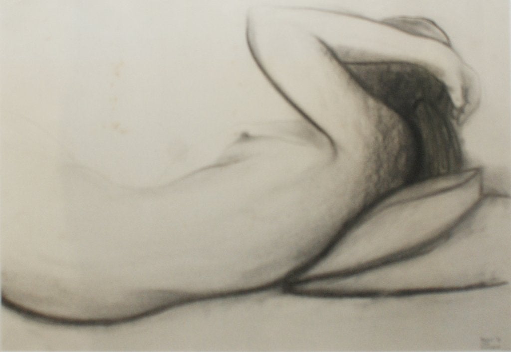Frans Van Kerckhove (1945-2017): Naakt 1973 (86 x 70 cm), Enlèvement, Signé, Sérigraphie