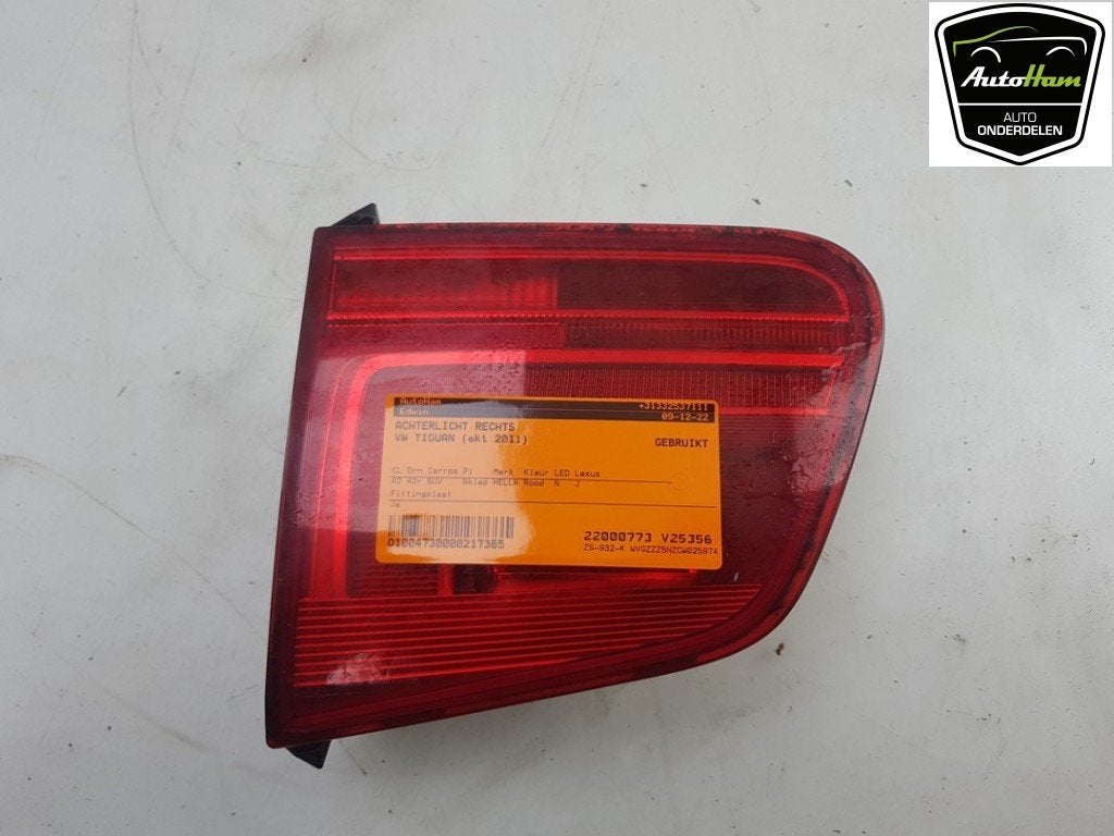 ACHTERLICHT RECHTS Tiguan (5N1 / 2) (|5N0945094H|), Gebruikt, Volkswagen