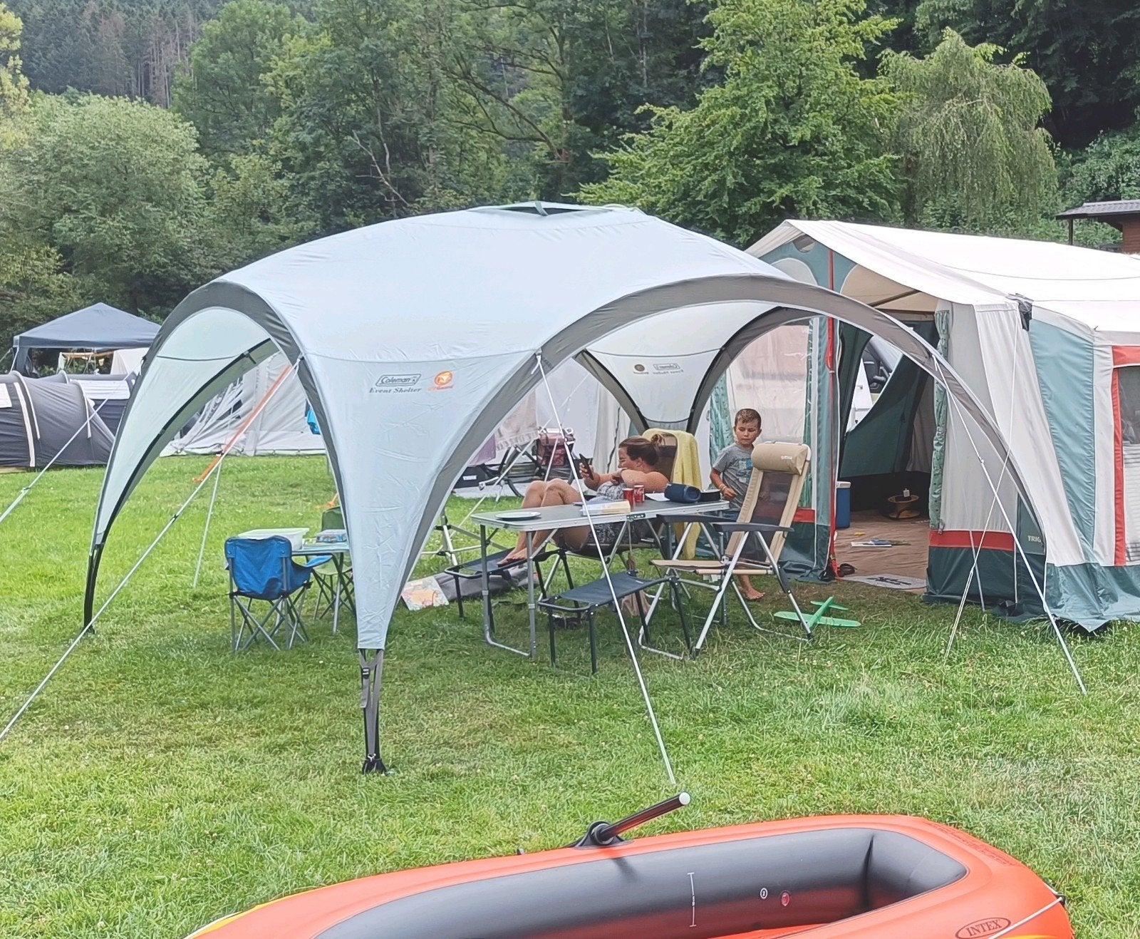 Coleman event shelter M koepeltent met 2 zijkanten met deur, Caravanes & Camping, Tentes, Enlèvement