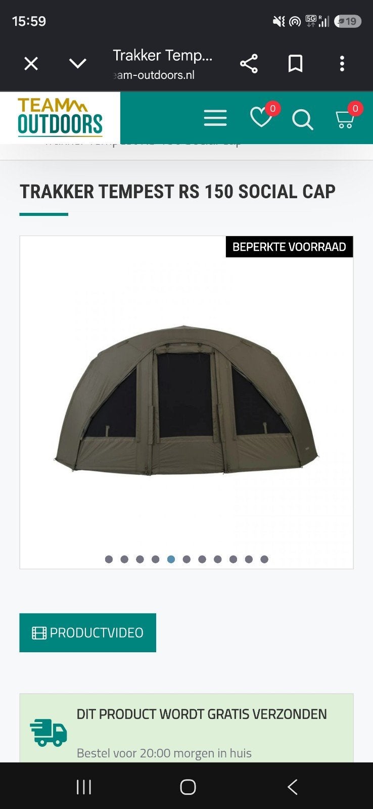 trakker rs150 social cap, Watersport en Boten, Ophalen, Zo goed als nieuw