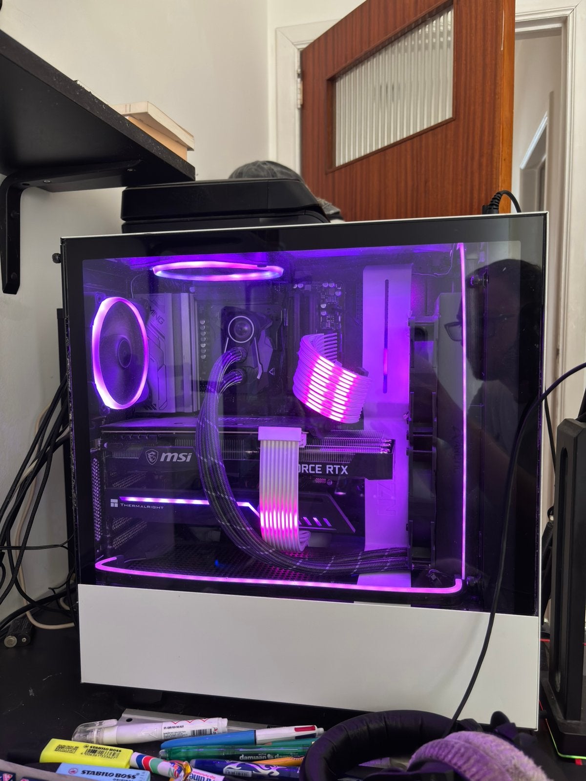 Boîtier PC NZXT H500i +2 Ventilos RGB NZXT & Contrôleur NZXT, Enlèvement, Comme neuf