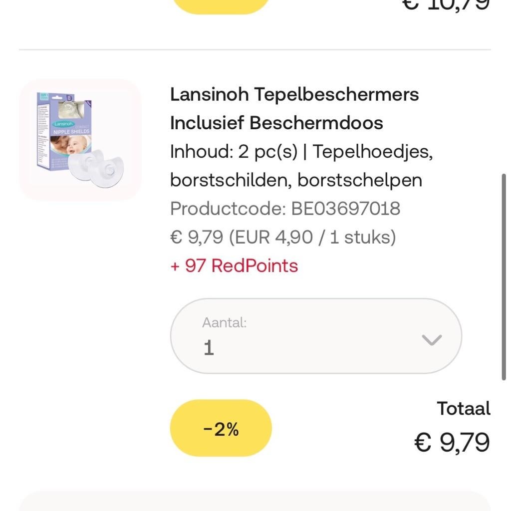 Tepelhoedjes borstvoeding, Ophalen, Nieuw