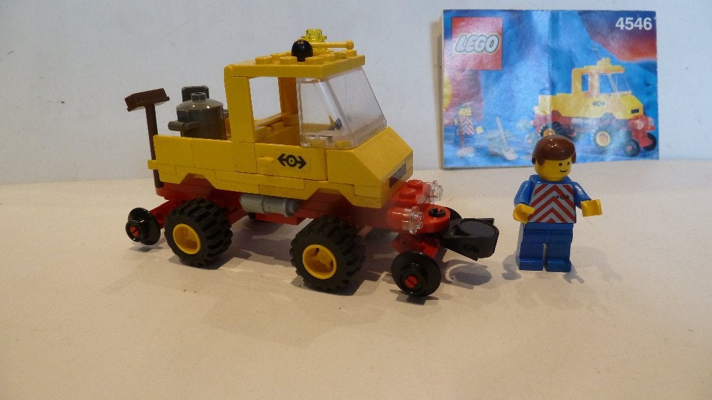 Lego Trains 9V 4546 Road & Rail Maintenance, Lego, Ensemble complet, Instructions incluses, Utilisé