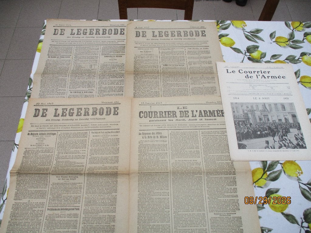 ABBL 1917/18.  Legerbode/Courrier de l'armée., Enlèvement ou Envoi