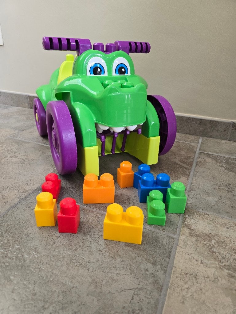 Mega Bloks krokodil loopauto/ sorteerwagen, Enlèvement ou Envoi, Comme neuf
