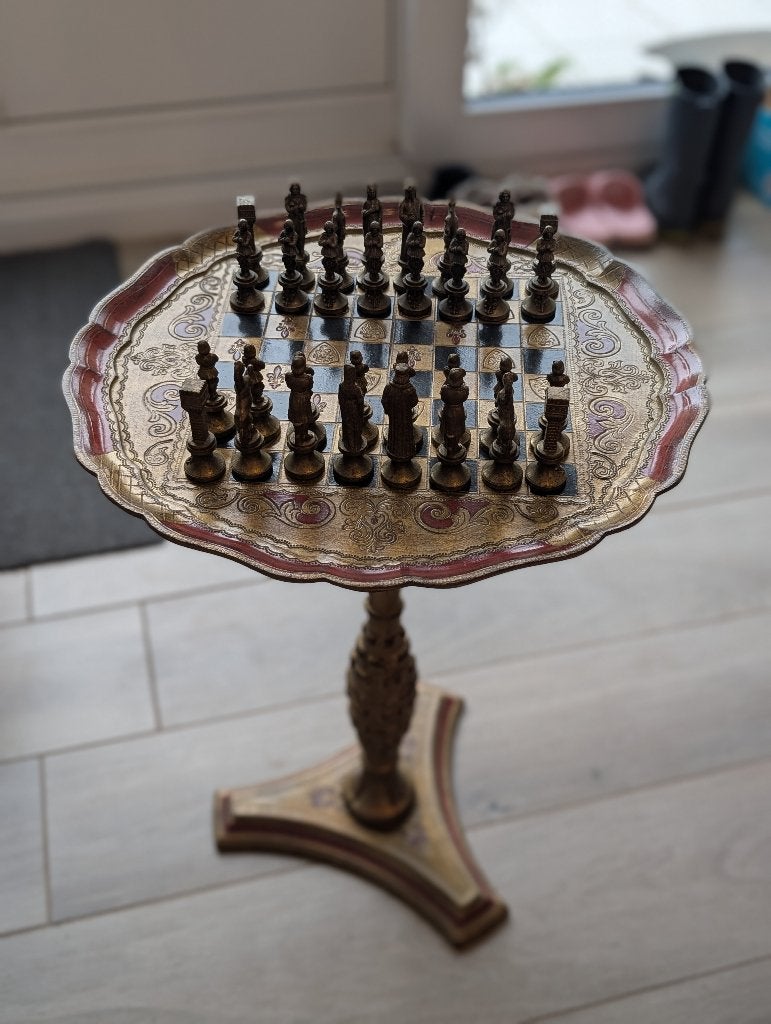 Unieke decoratieve schaaktafel, Hobby en Vrije tijd, Gezelschapsspellen | Bordspellen, Een of twee spelers, Ophalen of Verzenden